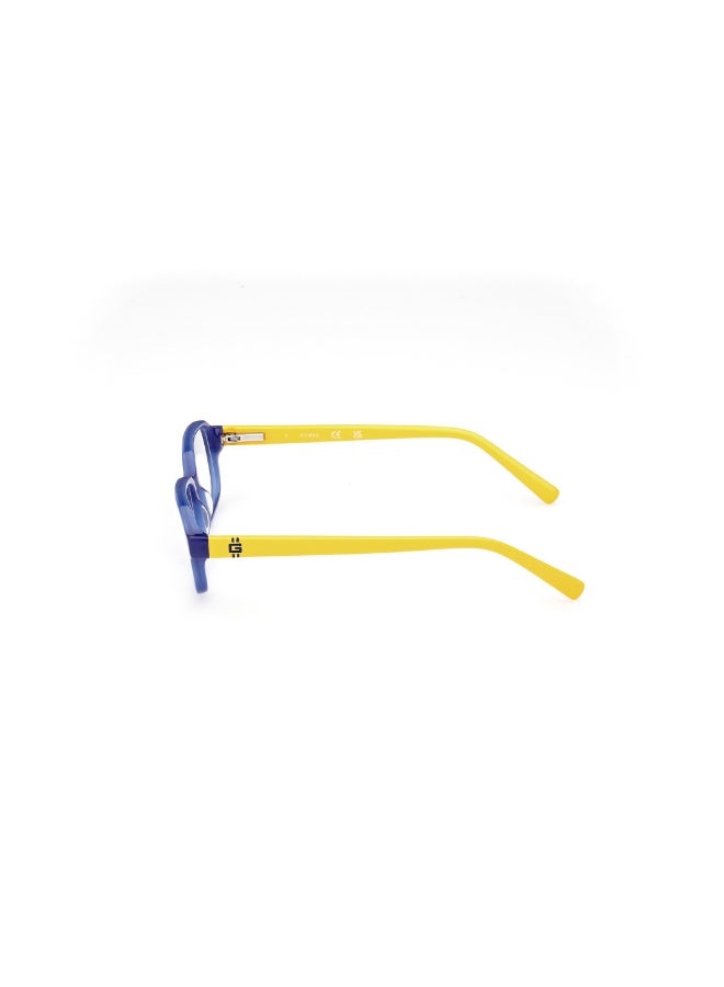 GUESS Gu9230 Rectangular Acetate Frames For Boys Size 47, Yellow Blue - Image 2