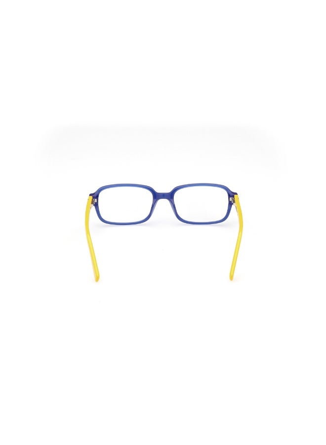 GUESS Gu9230 Rectangular Acetate Frames For Boys Size 47, Yellow Blue - Image 4