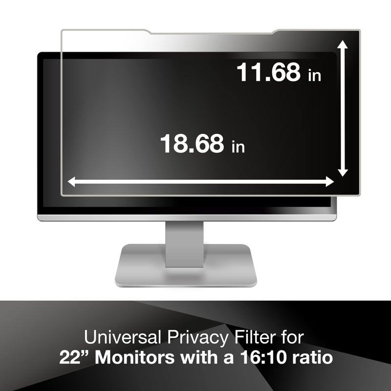 3M Privacy Filter for 22" Widescreen Monitor (16:10) (PF220W1B) - Image 3