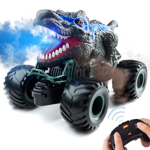 Bennol 2.4GHz Dinosaur Remote Control Cars Toys for Kids Boys 4-7 5-7 8-12, RC Dinosaur Car Toys with Light, Sound, Spray, Indoor Outdoor Toys Gifts for 3 4 5 6 Year Old Boys, RC Car Toys for Boy - Image 1