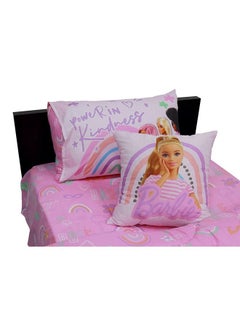 Hotel Linen Klub Kidz Klub Barbie Doll Pink Fittedsheet Twin 2pcs Set - Fabric 144TC Poly Cotton Printed Size: 1pc Fitted Sheet 120x200+25 cm +Pillowcase 50x75cm  - Image 5