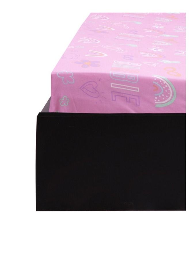 Hotel Linen Klub Kidz Klub Barbie Doll Pink Fittedsheet Twin 2pcs Set - Fabric 144TC Poly Cotton Printed Size: 1pc Fitted Sheet 120x200+25 cm +Pillowcase 50x75cm  - Image 3