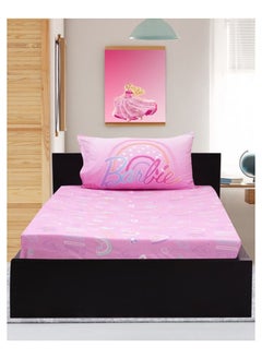 Hotel Linen Klub Kidz Klub Barbie Doll Pink Fittedsheet Twin 2pcs Set - Fabric 144TC Poly Cotton Printed Size: 1pc Fitted Sheet 120x200+25 cm +Pillowcase 50x75cm  - Image 1