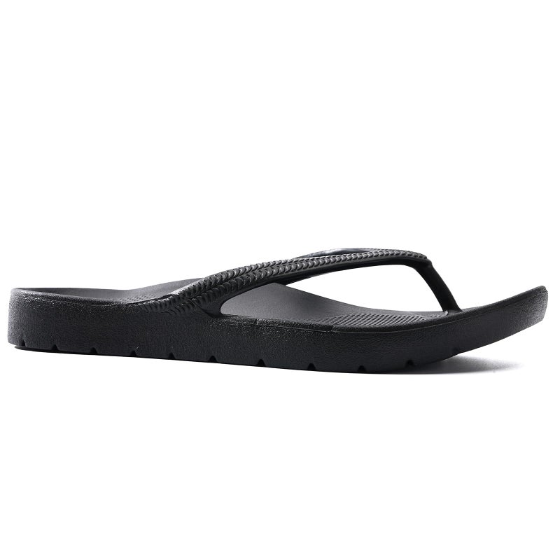 GETOEU Flip Flops for Women and Men with Arch Support Comfortable Slide Sandals Slip Resistant Shower Shoes Walking Thong Sandals,Black,6.5 Women/5.5 Men - Image 5