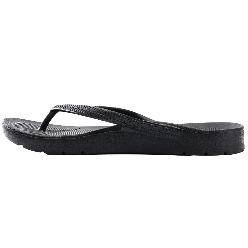 GETOEU Flip Flops for Women and Men with Arch Support Comfortable Slide Sandals Slip Resistant Shower Shoes Walking Thong Sandals,Black,6.5 Women/5.5 Men - Image 4