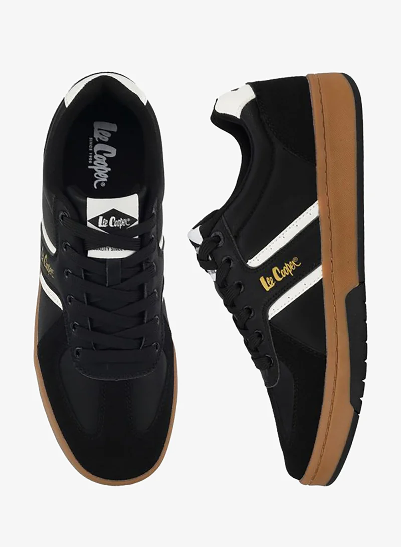 Lee Cooper Men Logo Print Lace-Up Sneakers