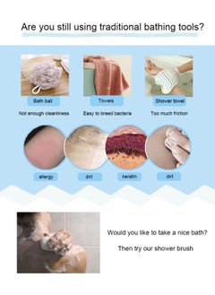 Prime by javaudan Silicone Body Scrubber & Scalp Massager 2in 1 Exfoliating Shower Brush & Shampoo Brush for Deep Cleansing  - Image 4