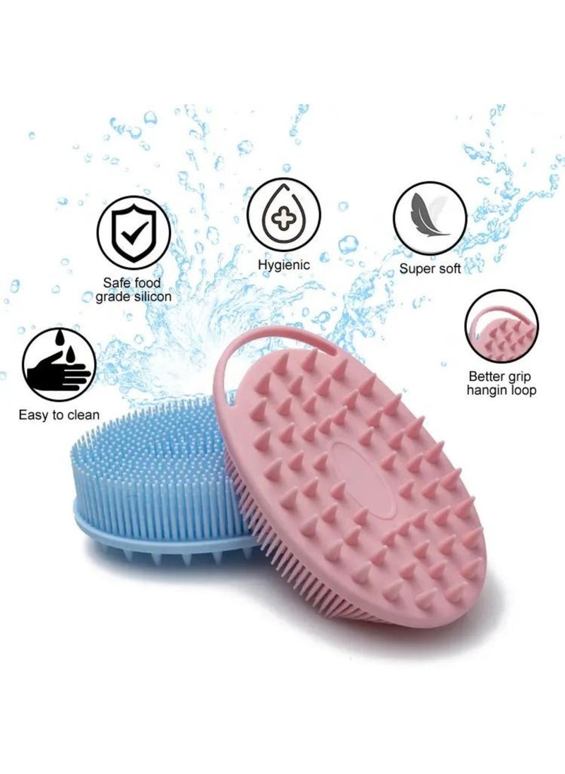 Prime by javaudan - Silicone Body Scrubber & Scalp Massager 2in 1 Exfoliating Shower Brush & Shampoo Brush for Deep Cleansing - Image 1
