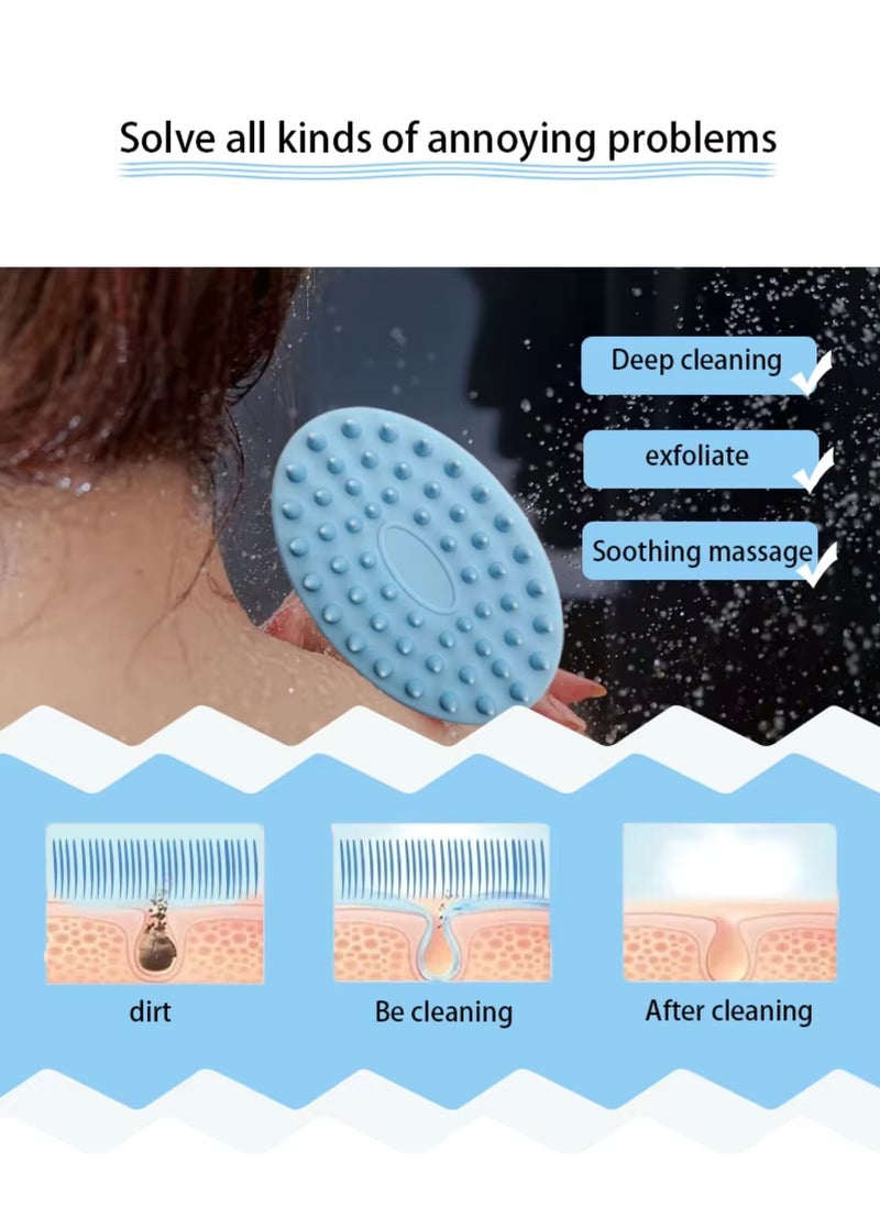 Prime by javaudan Silicone Body Scrubber & Scalp Massager 2in 1 Exfoliating Shower Brush & Shampoo Brush for Deep Cleansing  - Image 3