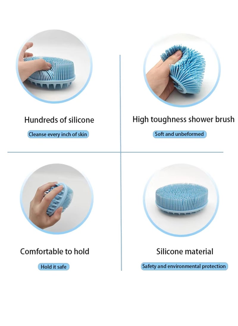 Prime by javaudan - Silicone Body Scrubber & Scalp Massager 2in 1 Exfoliating Shower Brush & Shampoo Brush for Deep Cleansing - Image 1