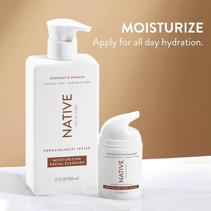 native Coconut & Vitamin B3 Moisturizing Facial Lotion - Image 3