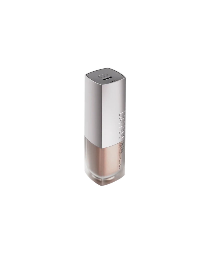 Lofree Gloss Power Bank 5000mAh, 22.5W Fast Charging USB-C Portable Charger, Ultra-Compact Lipstick Design, LED Light Effects, Lightweight Power Bank with Cable, Peach Dawn color - Image 2