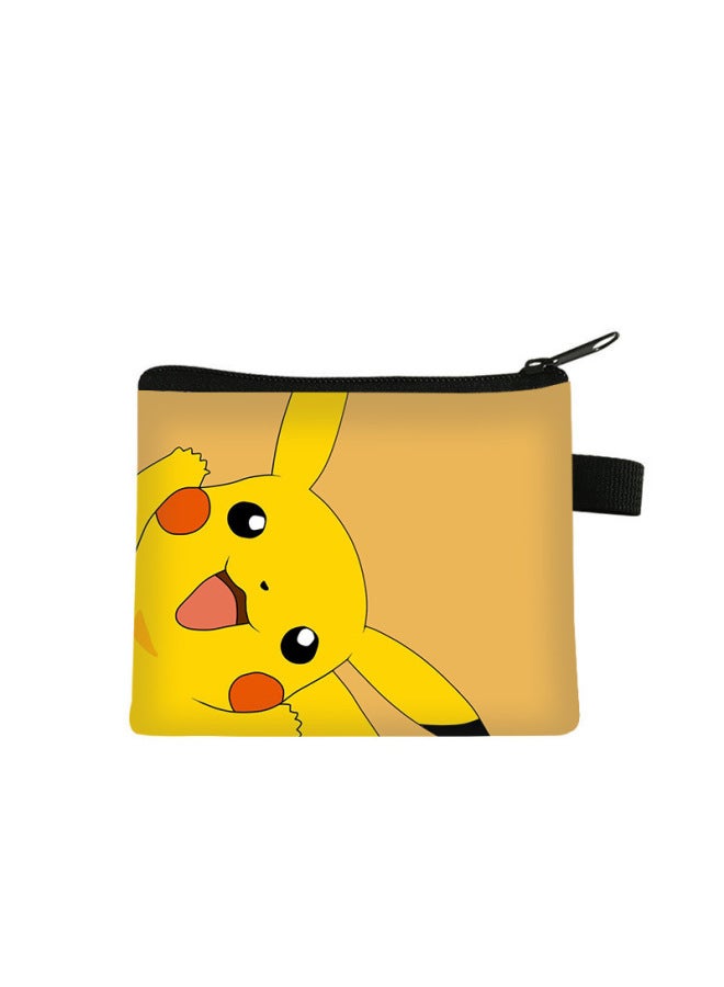 New Pikachu Coin Purse Student Mini Storage Bag Children's Portable Short Style High-end Large-capacity Bag