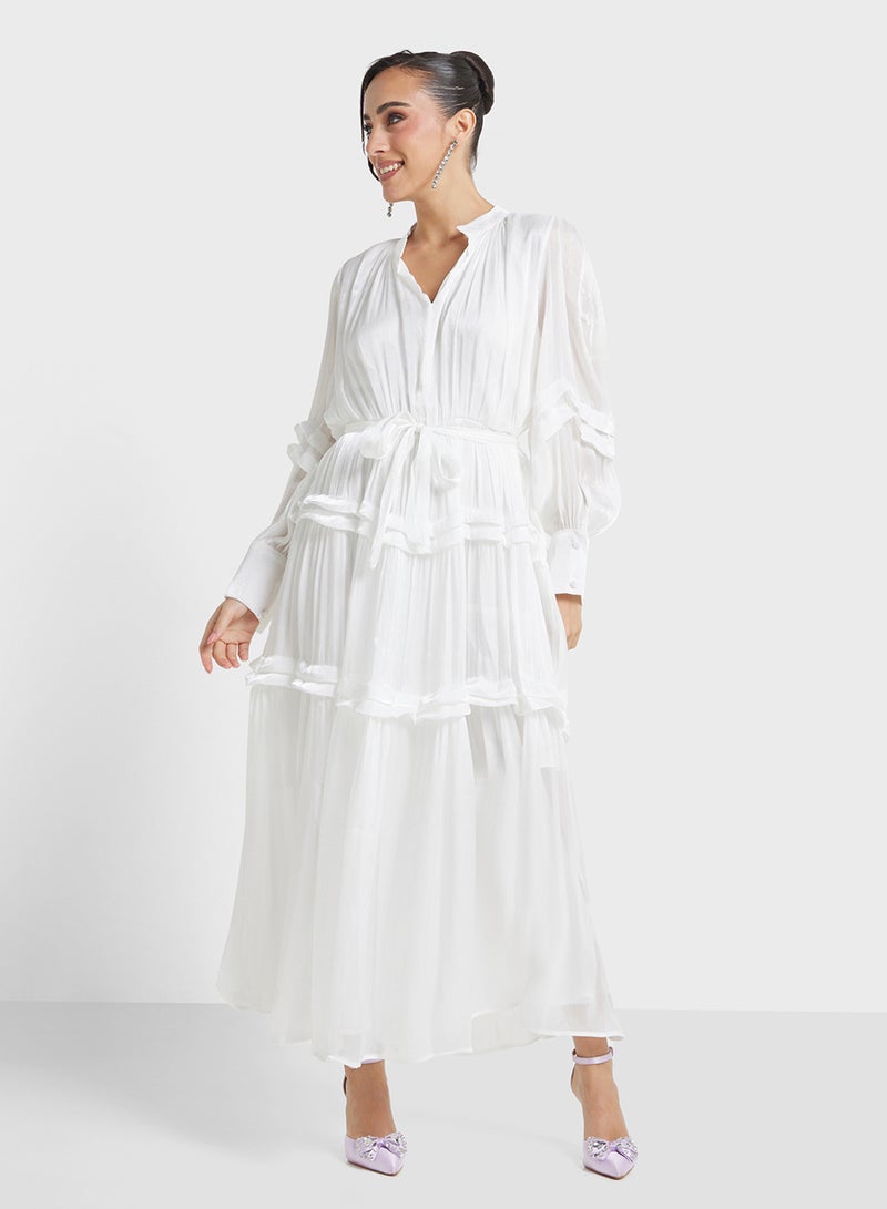 Khizana Tiered Chiffon Dress - Image 1