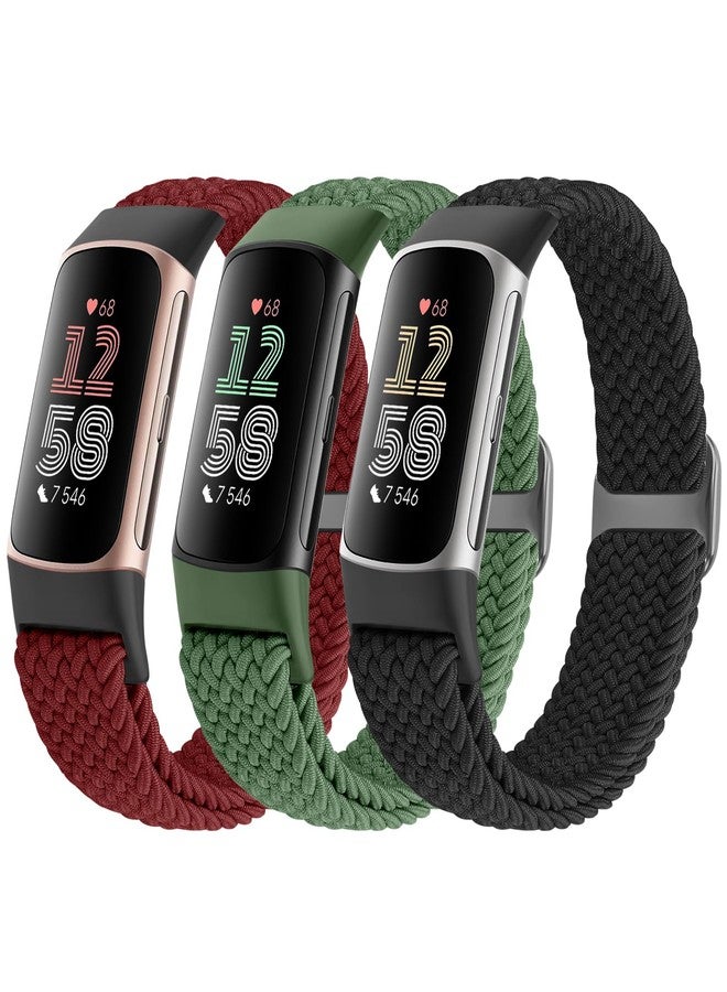 Acortjl Braided Watch Bands Compatible with Fitbit Charge, Elastic Adjustable Solo Loop Stretchy Nylon Woven Replacement Wristbands for Women & Men - Image 1