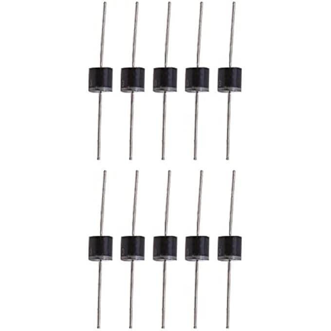 NOENNULL Pack of 50 10A10 Rectifier Diode 10 A 1000 V Electronic High Voltage Silicon Diodes - Image 3