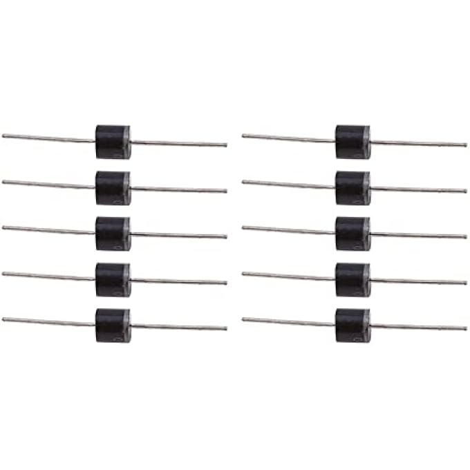NOENNULL Pack of 50 10A10 Rectifier Diode 10 A 1000 V Electronic High Voltage Silicon Diodes - Image 4