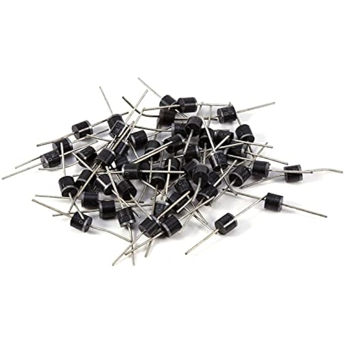 NOENNULL Pack of 50 10A10 Rectifier Diode 10 A 1000 V Electronic High Voltage Silicon Diodes - Image 1
