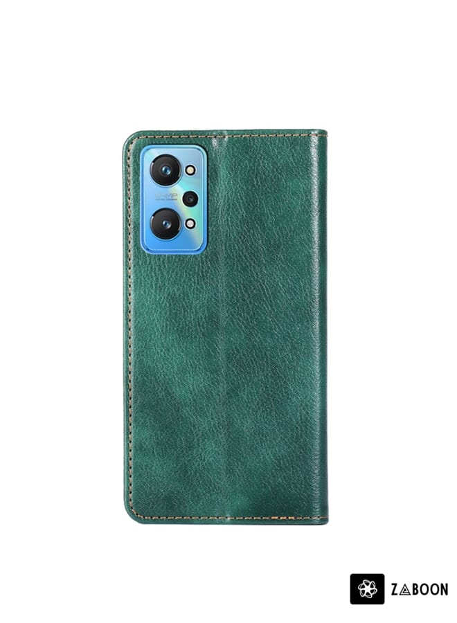 Zaboon Protective Case For OPPO Realme GT Neo2 5G Gloss Oil Solid Color Magnetic Leather - Image 2