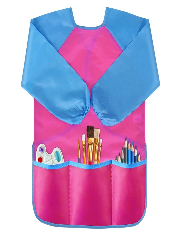VCOSTORE Kids Art Smock, Toddler Painting Smock,Waterproof Long Sleeve Kids Art Apron with 3 Pockets for Children - Image 1