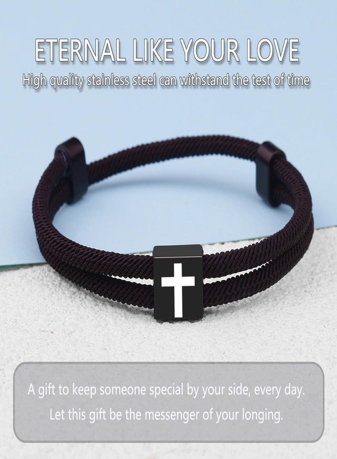 CXLDTE Easter Basket Stuffers Gifts for Kids Cross Bracelet Men Teen Boys Gift Ideas Christian Baptism Confirmation First Communion Religious Gifts for 8 12 10 14 16 18 13 15 11 Year Old Teenage Boys Teens - Image 4