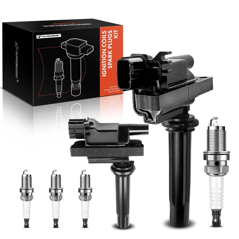 A-Premium APremium 2x Ignition Coil Pack and 4x Iridium Spark Plugs Compatible with Mazda Protege 1999 2000 2001 2002 2003 L4 16L - Image 2