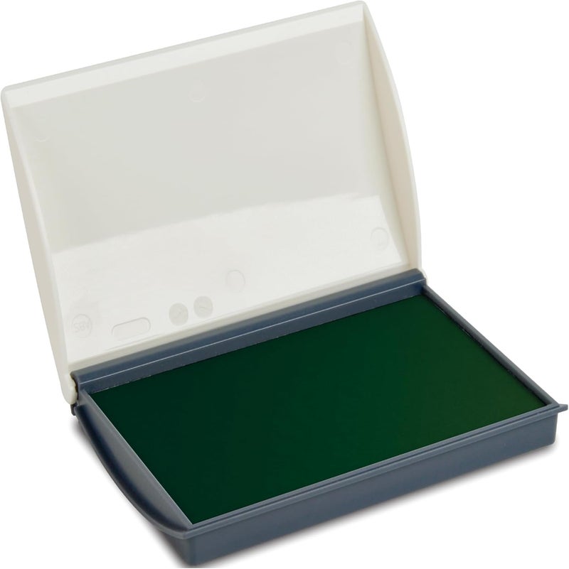 Shiny Green Ink Stamp Pad, 2-3/4" by 4-3/8" Surface Area, Felt Stamp Pad with Green Water-Based Stamp Ink - Image 1