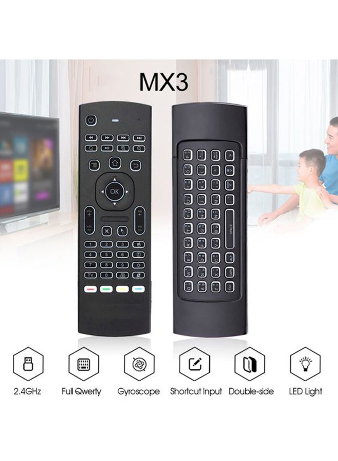 2-In-1 Remote Control And Keyboard For Android TV Box X96/H96 Black/Grey - Image 2