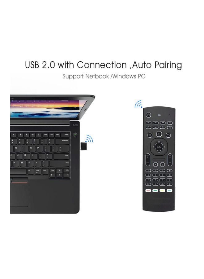 2-In-1 Remote Control And Keyboard For Android TV Box X96/H96 Black/Grey - Image 5