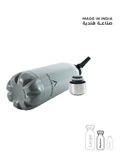 Atlasware Water Bottle with a Capacity of 750 ml, Stainless Steel Water Bottle that keeps Cold for 52 Hours and Keeps Heat for 24 Hours, Gray  - Image 5