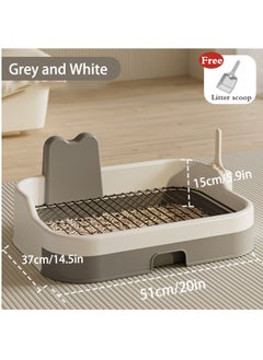 Generic Cat Litter Tray Box Litter Box with High Side Anti-Splashing Cats Litters Pan Kitten Toilet with Litter Sifting Scoop with Scoop Kitten Detachable Rim Easy Cleaning  - Image 2