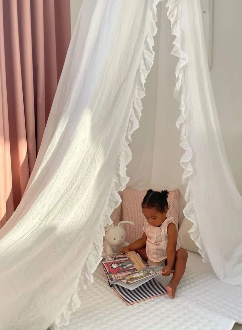 Elli Junior 100% Organic Cotton White Canopy