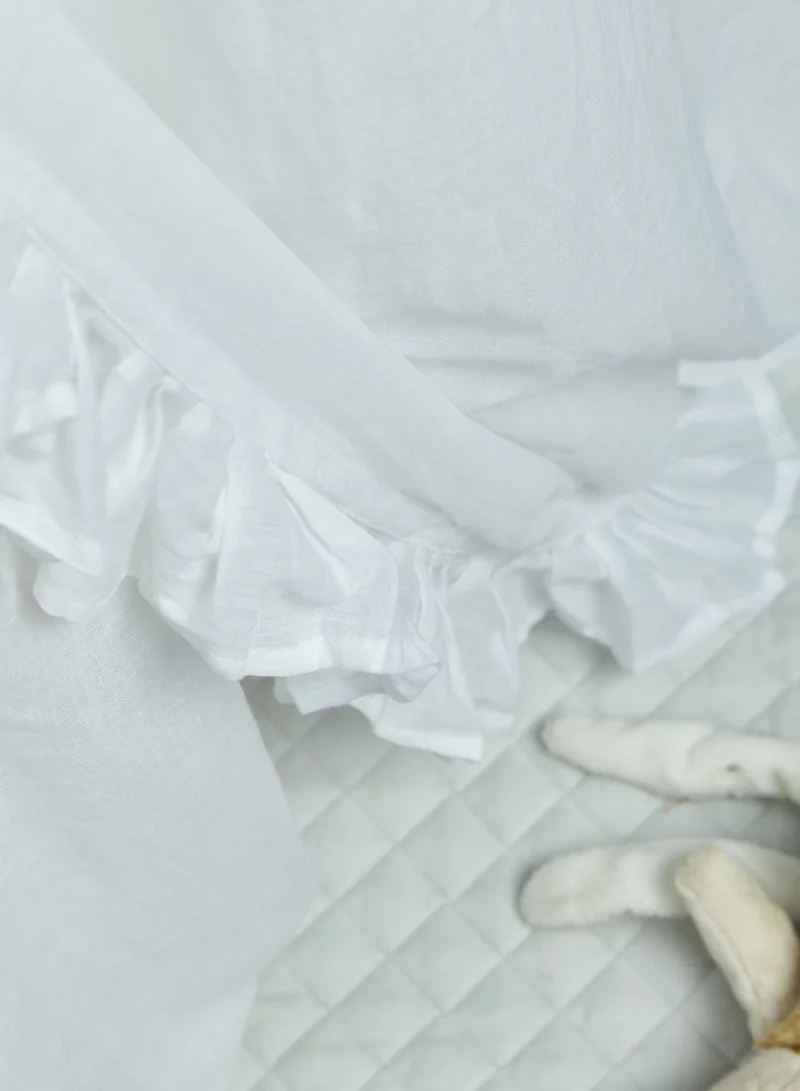 Elli Junior 100% Organic Cotton White Canopy