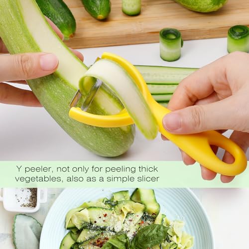 Senbowe Upgrade Potato Peeler for Kitchen, 6PCS Stainless Steel Vegetable Peeler, I and Y Veggie Food Peeler for Apple Fruit Carrot Zucchini Cucumber,Good Grip Makes Peeling Very Easy - Image 2