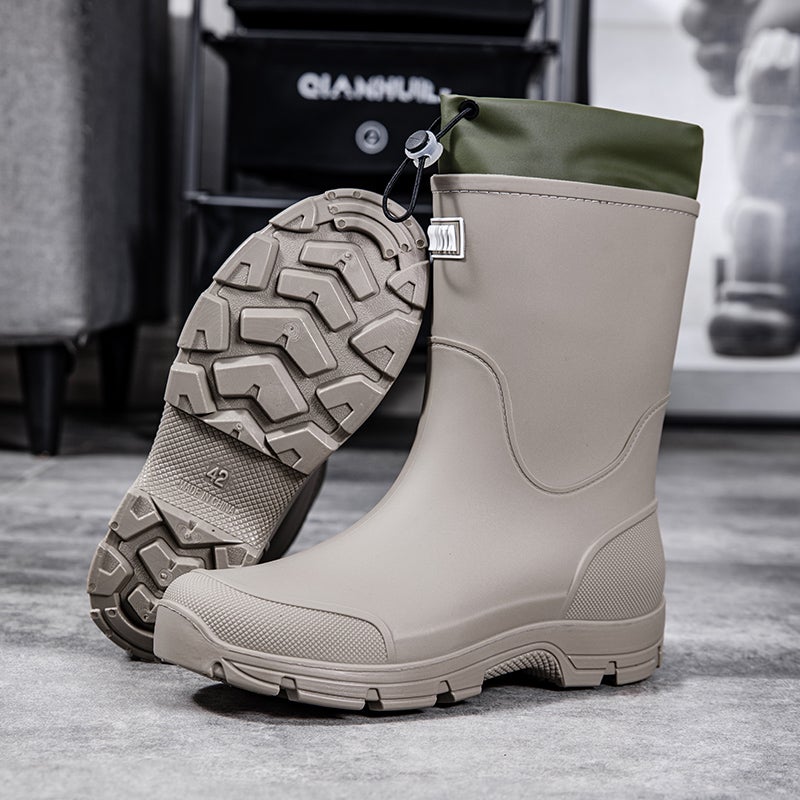 Men'S Rubber Shoes, Couple'S Mid-Calf Rain Boots, Waterproof Thick-Soled Wear-Resistant Rain Boots For Men And Women, Special Non-Slip Water Boots For Fishing Sites - Image 2