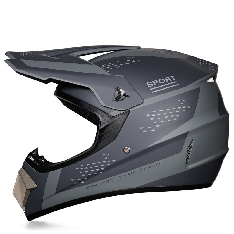 Generic Lightweight Off-Road Motorcycle Helmet with Visor sub-gray maze 
