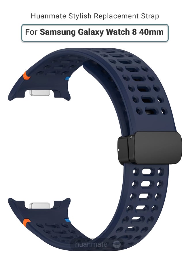 huanmate Samsung Galaxy Watch 8 40mm Soft Silicone Replacement Strap - High Quality, Lightweight, Stylish & Durable - Easy Installation - Replacement Strap for Samsung Galaxy Watch 8 40mm - Image 1