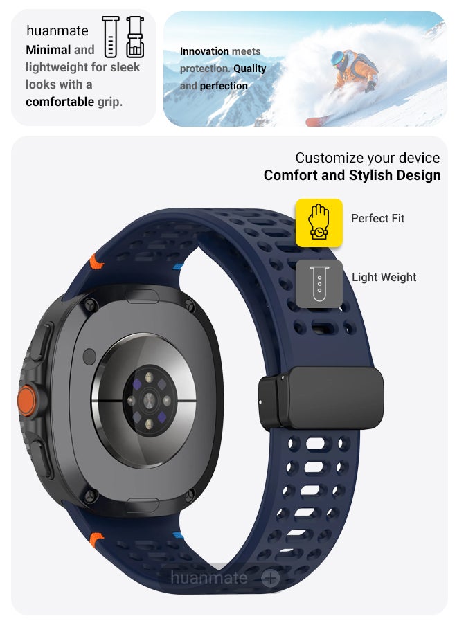 huanmate Samsung Galaxy Watch 8 40mm Soft Silicone Replacement Strap - High Quality, Lightweight, Stylish & Durable - Easy Installation - Replacement Strap for Samsung Galaxy Watch 8 40mm - Image 3