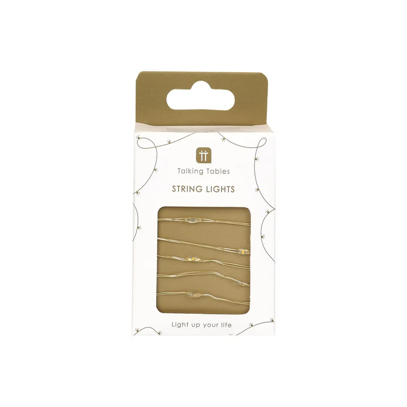 توكينج تيبلز أضواء خيط ذهبية قابلة للتنسيق،  متر