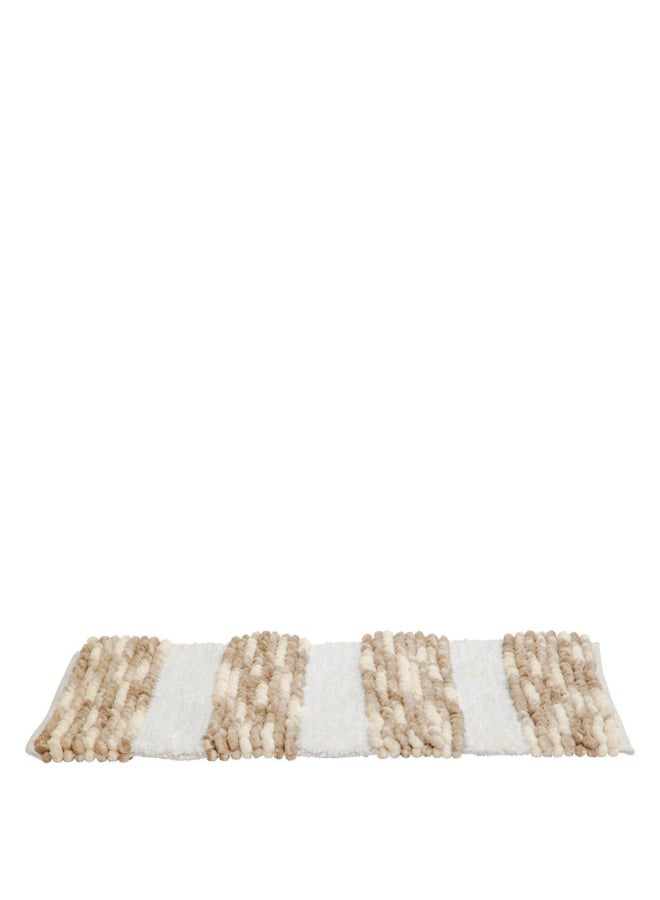 Five Simply Smart Rectangular Thick Bathmat Taupe and White 50 x 75 cm 174628A - Image 2
