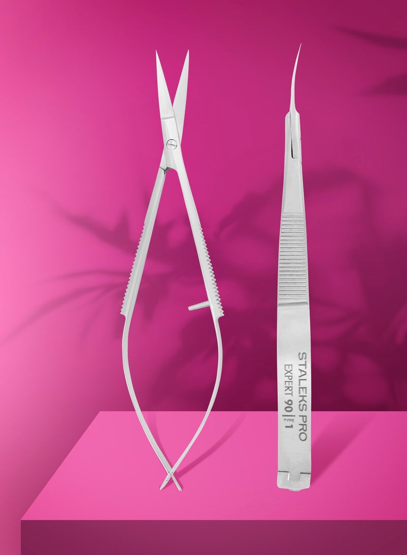 STALEKS PRO Professional Cuticle Micro Scissors EXPERT 90 | TYPE 1 - Image 1