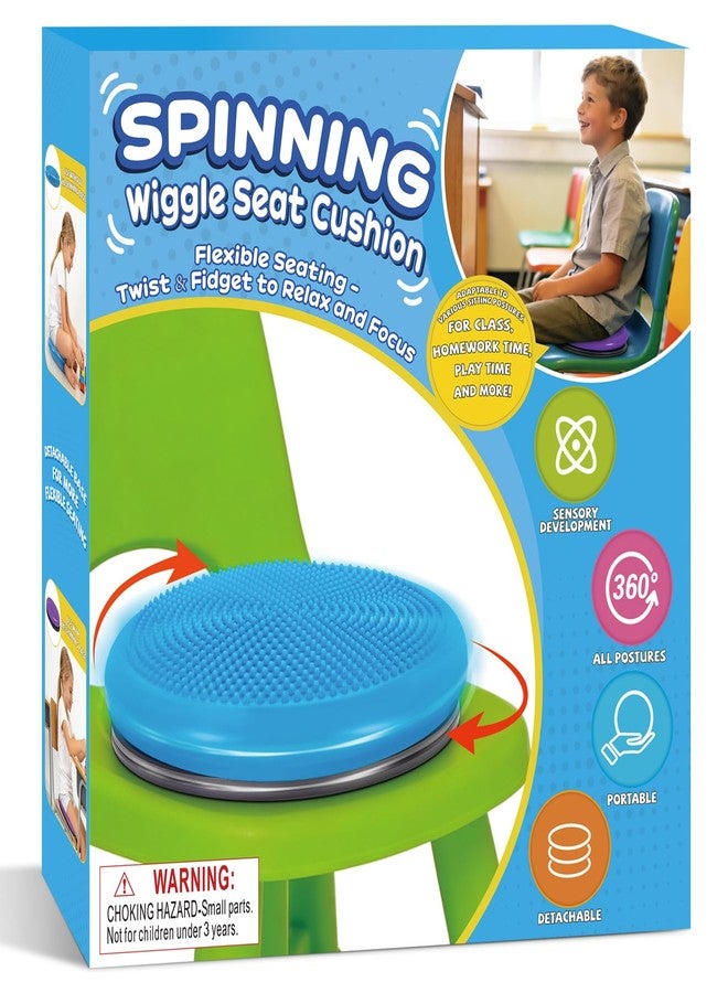 Fimeetoy Wiggle Seat Cushion,Fimeetoy Sensory Spinning Chair,ADHD Tools for Kids,Flexible Seating Classroom & Home,Inflatable Wobble Balance Disc-Blue - Image 1