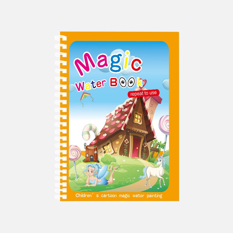 Magic Water Drawing Book for Kids Fairy Tale World (send 1 special pen) 