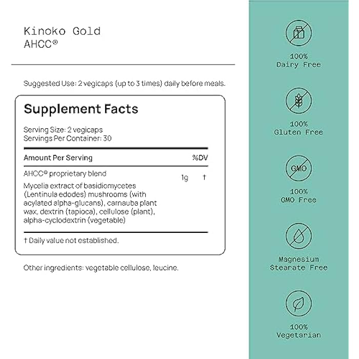 Quality of Life Features Kinoko Gold AHCC and Oligonol Lychee Extract - Immune Support Healthy Aging Bundle - Image 2