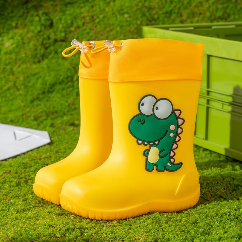 Children'S Rain Boots 1-7 Years Old Boys And Primary School Students Dinosaur Water Shoes Baby Non-Slip Children'S Cartoon Rain Boots For Girls - Image 2