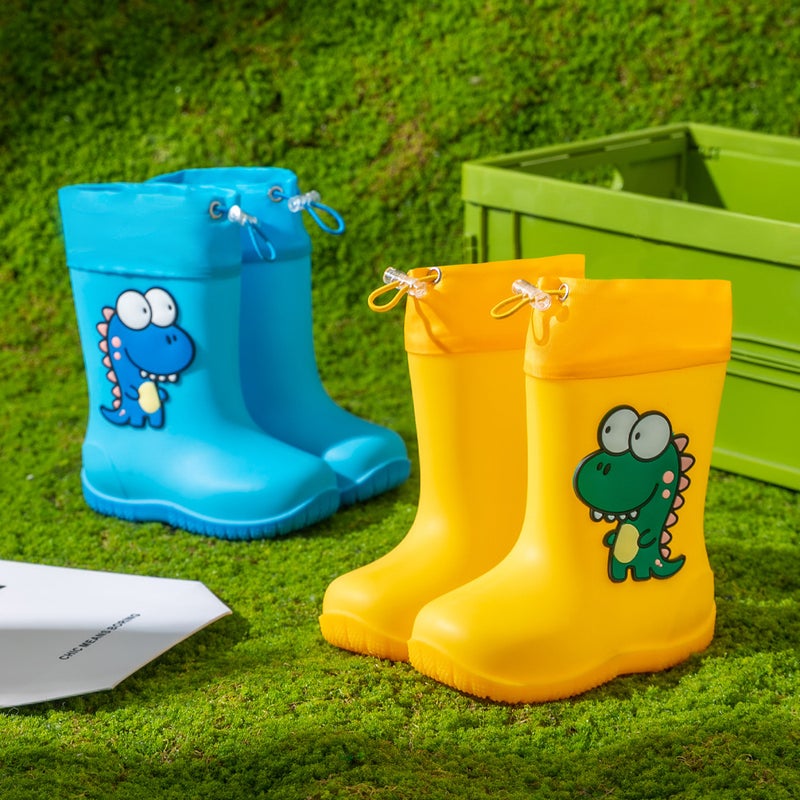 Children'S Rain Boots 1-7 Years Old Boys And Primary School Students Dinosaur Water Shoes Baby Non-Slip Children'S Cartoon Rain Boots For Girls - Image 3