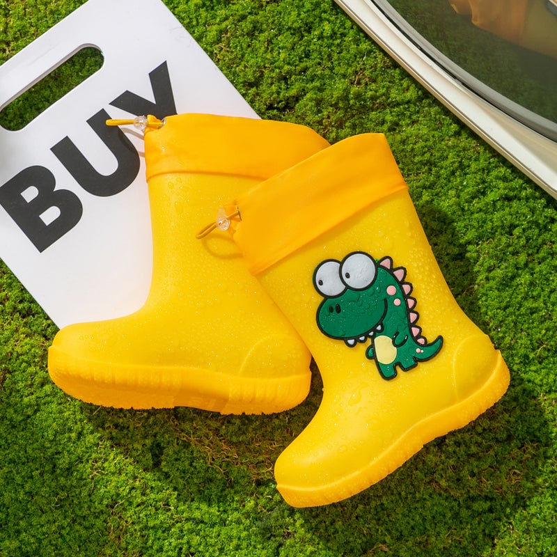 Children'S Rain Boots 1-7 Years Old Boys And Primary School Students Dinosaur Water Shoes Baby Non-Slip Children'S Cartoon Rain Boots For Girls - Image 5
