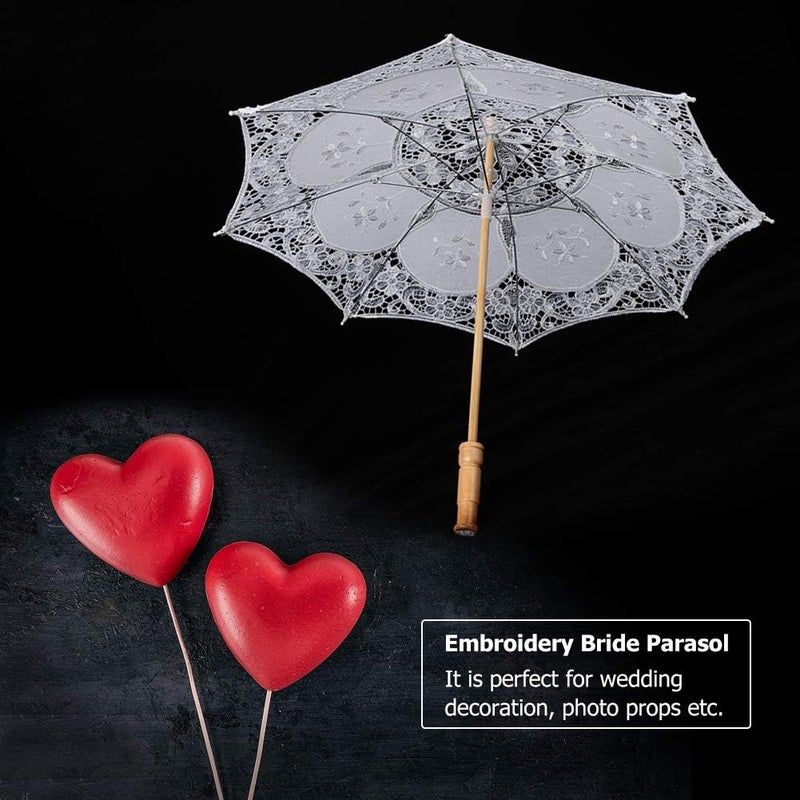 klarako Lace Umbrella, Romantic Lace Flower Umbrella, Suitable For Wedding Photography Stage Performances Etc To Use(#2) - Image 5