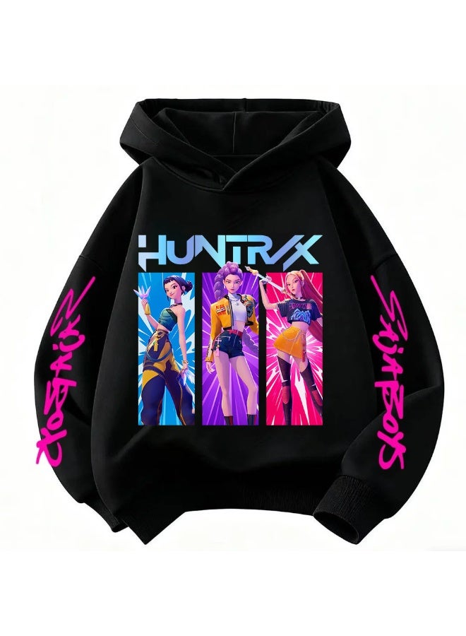 عام كبوب شيطان الصيادين سترة الأطفال الفتيان والفتيات عارضة المطبوعة هوديي سترة - Image 1