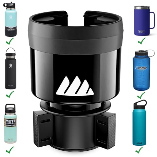 Integral Hydro Expander Car Cup Holder Expander Organizer with Adjustable Base Rubber Tabs Hold Most 32 40 oz Bottles and Large Cups